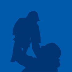 mother and son stylized vector silhouette stock