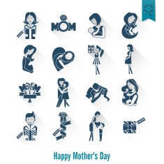 Happy Mothers Day Icons N46