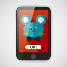 teddy bear flat icon with long shadow N3