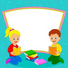 girl and boy read the book frame