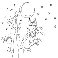 Cute vector owl N2