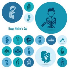 Happy Mothers Day Icons N59