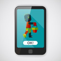Halloween mummy flat icon with long shadow eps10 N4