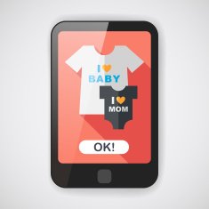 family clothes flat icon with long shadow EPS 10 N4