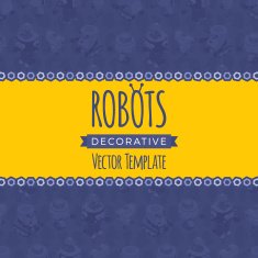 Vector decorating design made of robots N2