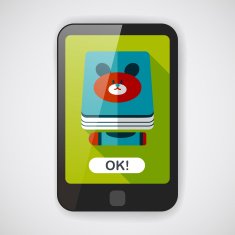 crayons drawing and book flat icon with long shadow eps10 N4