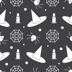 Witch Hat and Stuff Halloween Pattern