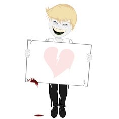 Zombie boy with a whiteboard
