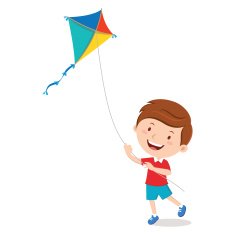 Boy playing kite N3
