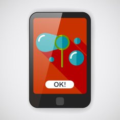 bubbles flat icon with long shadow eps10 N4