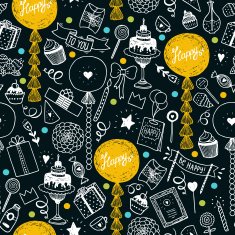 Hand drawn Happy birthday background