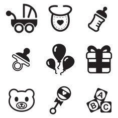 Baby Shower Icons
