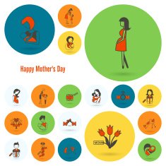 Happy Mothers Day Icons N76