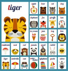 Illustrated alphabet letters