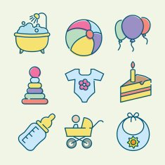 Vector baby icons