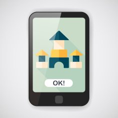 brick house flat icon with long shadow N8
