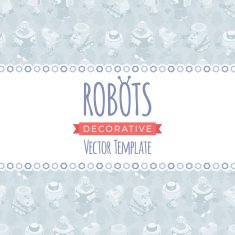 Vector decorating design made of robots N8
