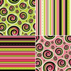 Colorful concentric circles seamless background
