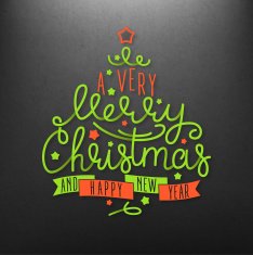 Christmas lettering illustration
