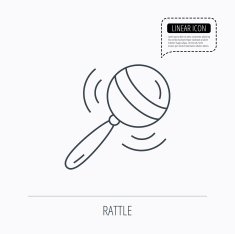 Baby rattle icon Toddler toy sign N5