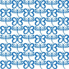 Seamless pattern with butterflies and dragonflies Vector illustration