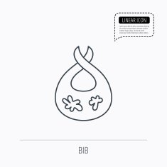 Bib with dirty spots icon Baby clothes sign N2