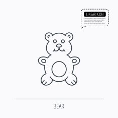 Teddy-bear icon Baby toy sign N2