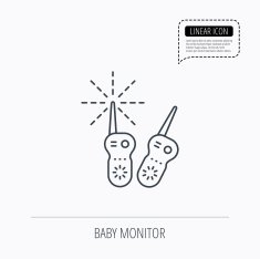 Baby monitor icon Nanny for newborn sign N2