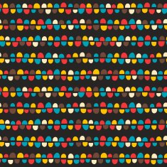 Vintage seamless pattern with half of circles