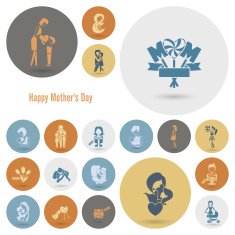 Happy Mothers Day Icons N105