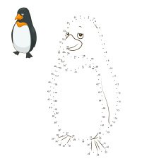 Learn to draw animal penguin vector illustration N2