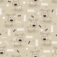 Seamless pattern with dog N2