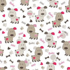 Seamless pattern with dog N3