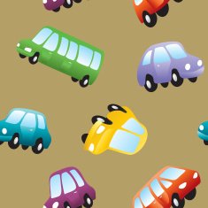 Vector baby toy cars seamless pattern