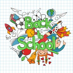 Colorful sketch Back to School Background