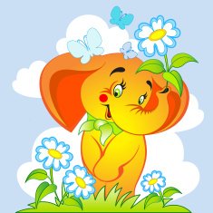 Elephant with flower