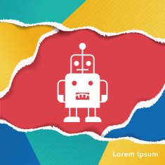 baby toy robot icon