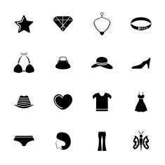 Fashion and accessories icon set N10