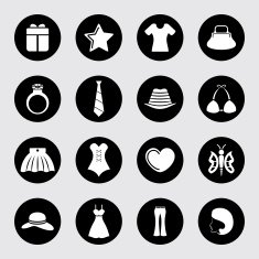 Fashion and accessories icon set N12