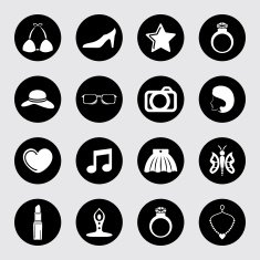 Fashion and accessories icon set N13