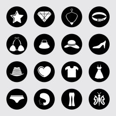 Fashion and accessories icon set N14
