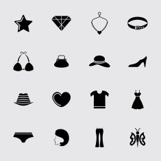 Fashion and accessories icon set N18