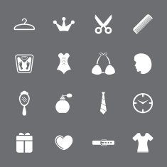Fashion and accessories icon set N19