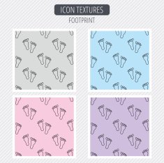 Baby footprints icon Child feet sign N3