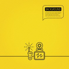 Baby monitor icon Video nanny for newborn sign N3