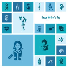 Happy Mothers Day Icons N140