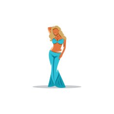 Mermaid girl Vector Illustration
