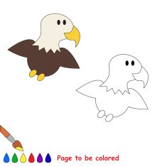 One little eagle Page to be color