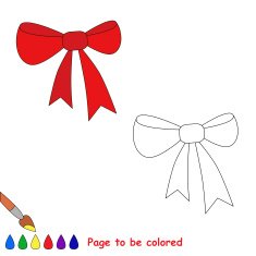 Bow cartoon to be colored
