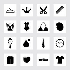 Fashion and accessories icon set N26